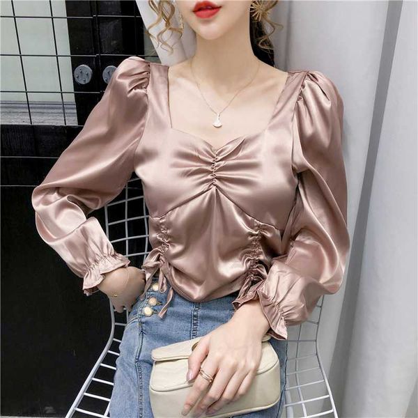 coigarsam blouse women new spring puff sleeve blusas womens and blouses white champagne 1006
coigarsam blouse women new spring puff sleeve blusas womens and blouses white champagne 1006