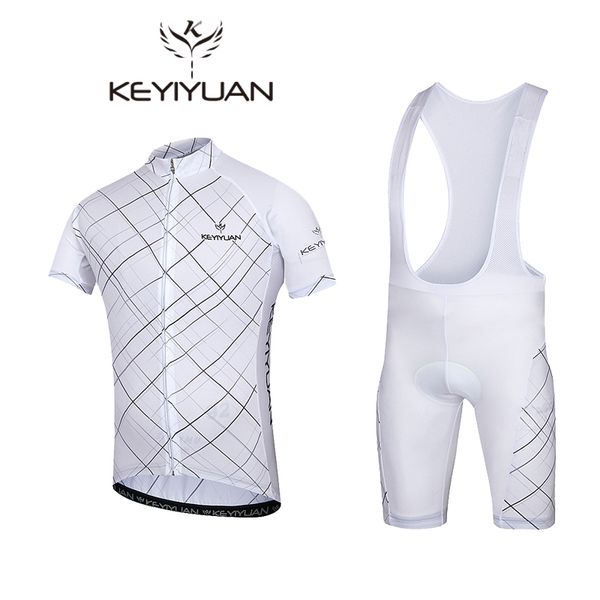 keyiyuan men mtb summer sportswear cycling short sleeve jersey breathable padded (bib) shorts white, Black;blue
keyiyuan men mtb summer sportswear cycling short sleeve jersey breathable padded (bib) shorts white, Black;blue