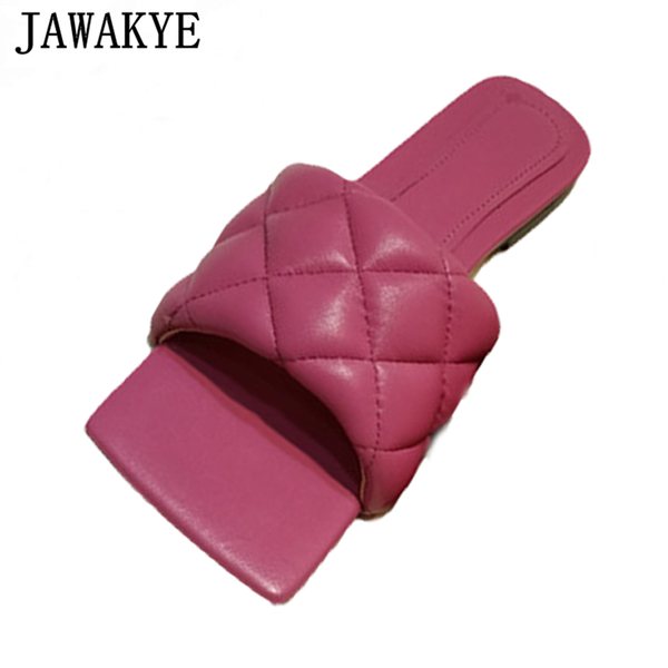 simple square toe leather flat slippers women diamond quilted one strap lido mules flipflops brand vacation summer sandals femme, Black
simple square toe leather flat slippers women diamond quilted one strap lido mules flipflops brand vacation summer sandals femme, Black