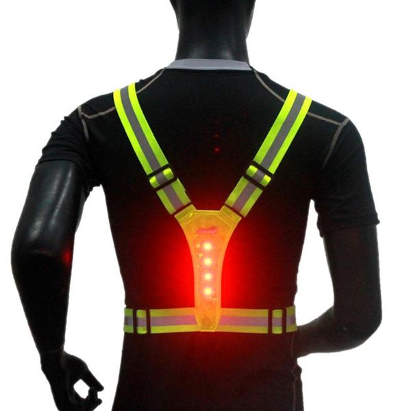 elastic led cycling vest adjustable visibility reflective vest gear stripes night sports safety cycling reflective belt riding, Black
elastic led cycling vest adjustable visibility reflective vest gear stripes night sports safety cycling reflective belt riding, Black