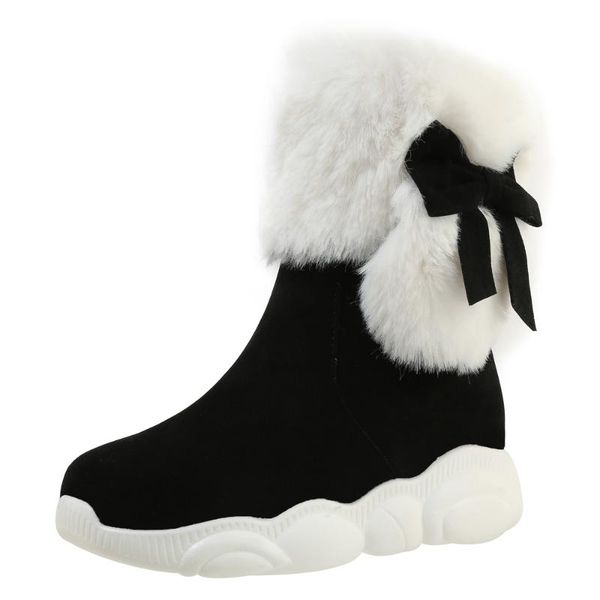 faux fur bowknot polyurethane sole mid-calf boots flat-heel frosted fabric thick bottom gray autumn and winter warm shoes beige, Black
faux fur bowknot polyurethane sole mid-calf boots flat-heel frosted fabric thick bottom gray autumn and winter warm shoes beige, Black