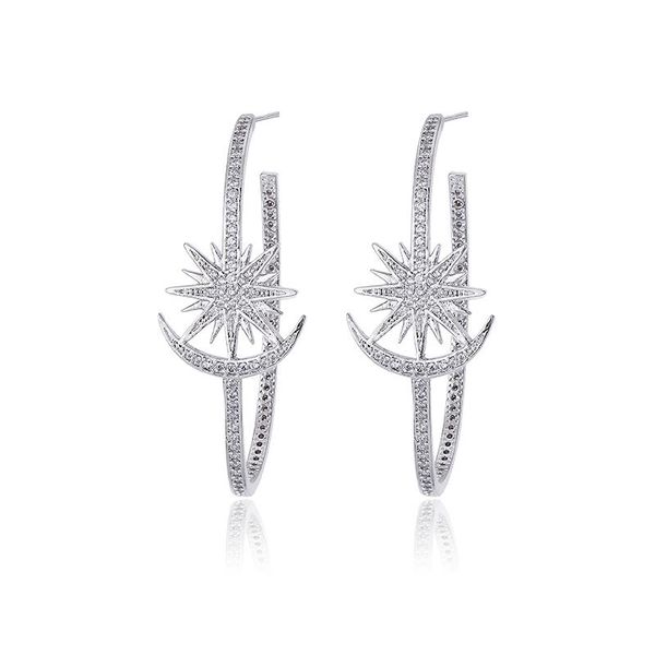 wholesale trendy circle large star and moon design hoop earrings european & american style earrings, Golden;silver
wholesale trendy circle large star and moon design hoop earrings european & american style earrings, Golden;silver
