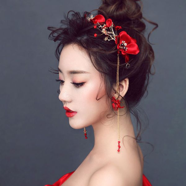 new bridal red rose flower crowns for women crystal tiaras and earrings vintage chinese wedding hair accessories ml081 y200807, White;golden
new bridal red rose flower crowns for women crystal tiaras and earrings vintage chinese wedding hair accessories ml081 y200807, White;golden