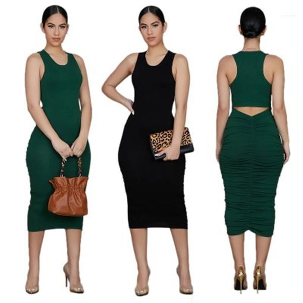 dress fashion 2 colors elegant bodycon dress designer skinny solid color women dress o neck mini low cut sleeveless bag hip, Black;gray
dress fashion 2 colors elegant bodycon dress designer skinny solid color women dress o neck mini low cut sleeveless bag hip, Black;gray