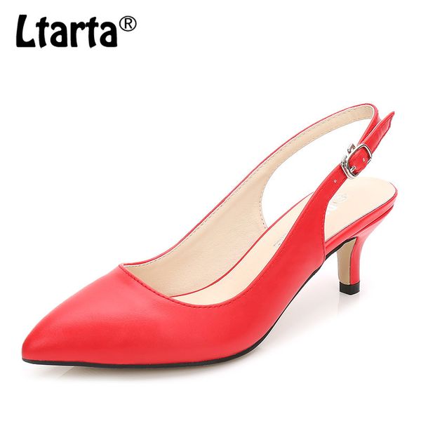 ltarta women's single shoes pointed toe high heels large size back red empty buckle pumps fashion wz-5106, Black 
ltarta women's single shoes pointed toe high heels large size back red empty buckle pumps fashion wz-5106, Black
