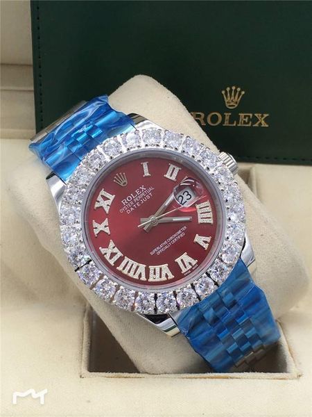 fashion luxury mens automatic watches mechanical watch diamond men's stainless steel strap sports wristwatch, Slivery;brown
fashion luxury mens automatic watches mechanical watch diamond men's stainless steel strap sports wristwatch, Slivery;brown