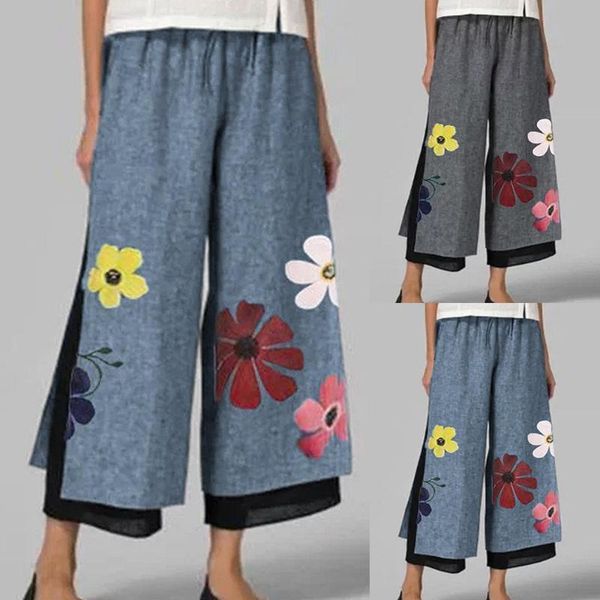 plus size womens casual pants floral printed double layer pants summer autumn wide leg vintage clothes female soft pantalon, Black;white
plus size womens casual pants floral printed double layer pants summer autumn wide leg vintage clothes female soft pantalon, Black;white