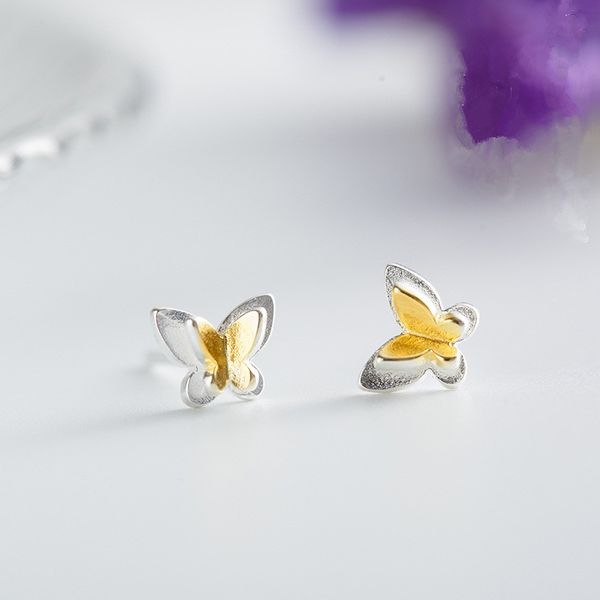 obear mini gold double butterfly stud earrings fashion simple cute women jewelry accessories, Golden;silver
obear mini gold double butterfly stud earrings fashion simple cute women jewelry accessories, Golden;silver