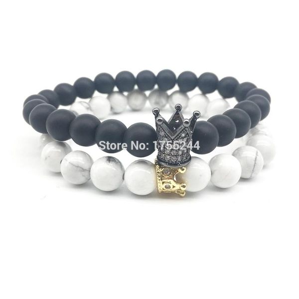 cz0067 fashion design powerful crown energy vintage style bracelet 8 mm natural howlite matte black onyx bracelet
cz0067 fashion design powerful crown energy vintage style bracelet 8 mm natural howlite matte black onyx bracelet