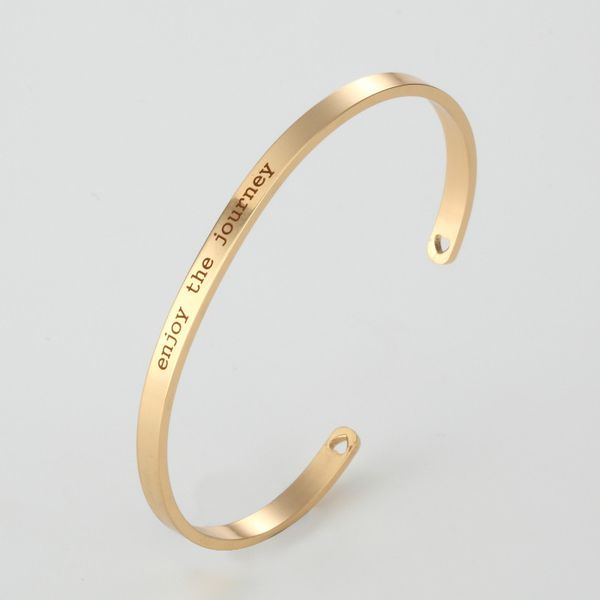 selling enjoy the journey bangle stainless steel cuff friendship mantra adjustable bracelet can customiuzed name date, Black
selling enjoy the journey bangle stainless steel cuff friendship mantra adjustable bracelet can customiuzed name date, Black