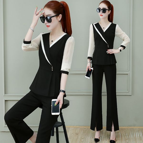 s2182088 elegant lady suit 2020 autumn trumpet pantstrumpet pants new v-neck stitching sleeve flared pants fashion two-piece set gmv6r gmv6r, Gray
s2182088 elegant lady suit 2020 autumn trumpet pantstrumpet pants new v-neck stitching sleeve flared pants fashion two-piece set gmv6r gmv6r, Gray