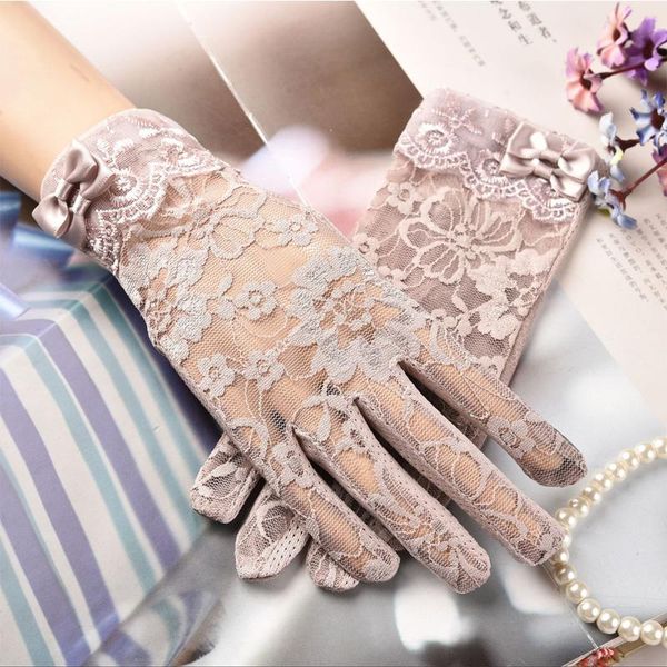 spring summer ladies non-slip lace finger gloves outdoor bow touch screen sunscreen gloves, Blue;gray
spring summer ladies non-slip lace finger gloves outdoor bow touch screen sunscreen gloves, Blue;gray