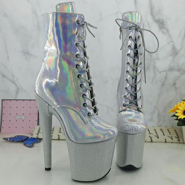 leecabe silver glitter 20cm/8inches high heel platform closed toe pole dance boots, Black
leecabe silver glitter 20cm/8inches high heel platform closed toe pole dance boots, Black
