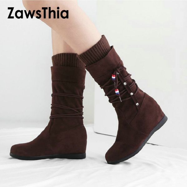 zawsthia bohemian winter autumn velvet flock woman boots hidden heels height increasing wedges women mid-calf boots for women, Black
zawsthia bohemian winter autumn velvet flock woman boots hidden heels height increasing wedges women mid-calf boots for women, Black