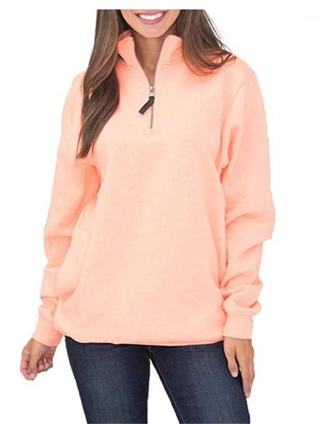 clothing autumn womens deisnger hoodie solid color printed half zipper neck side pocket sweatshiirts casual ladies, Black
clothing autumn womens deisnger hoodie solid color printed half zipper neck side pocket sweatshiirts casual ladies, Black