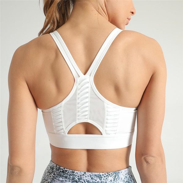 fully wrapped fashion vest sports bra mesh gauze beautiful back shockproof gather fold yoga bra workout gym, White;black
fully wrapped fashion vest sports bra mesh gauze beautiful back shockproof gather fold yoga bra workout gym, White;black