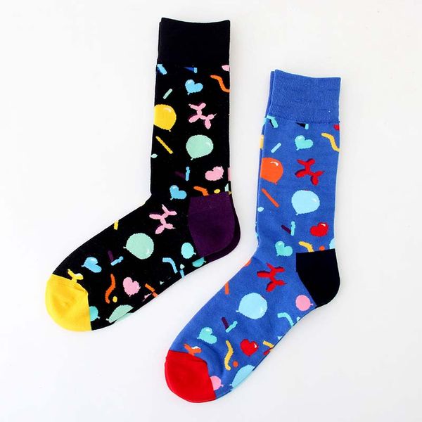 men's socks 2021 art personality trend novelty skateboard meias jacquard balloon pattern funny skarpetki harajuku sokken, Black
men's socks 2021 art personality trend novelty skateboard meias jacquard balloon pattern funny skarpetki harajuku sokken, Black