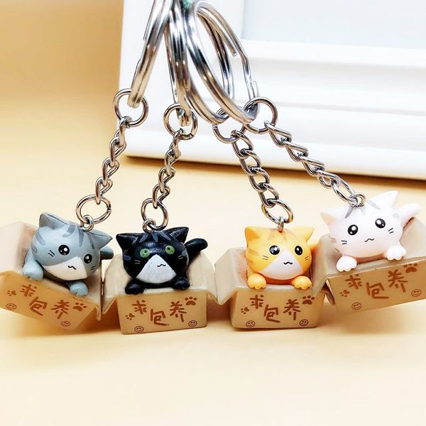 2020 new cute little box cat keychain women men kawaii kitten car keychains fashion letter keyring animal jewelry gift, Silver
2020 new cute little box cat keychain women men kawaii kitten car keychains fashion letter keyring animal jewelry gift, Silver