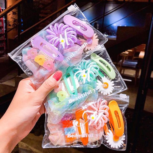 6pcs/set colorful daisy hairpins rubber bands large intestine hair ring headdress women girl's sweet hair clip accessories, Golden;silver
6pcs/set colorful daisy hairpins rubber bands large intestine hair ring headdress women girl's sweet hair clip accessories, Golden;silver