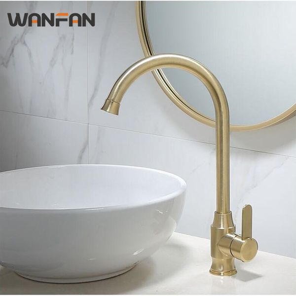 solid brass bathroom faucet rotation basin faucet and cold water mixer tap deck mounted mixer tap brushed gold s79-367
solid brass bathroom faucet rotation basin faucet and cold water mixer tap deck mounted mixer tap brushed gold s79-367