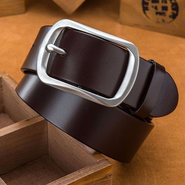 men genuine leather belt pin buckle belts designer waist strap male for jeans cintos masculinos, Black;brown
men genuine leather belt pin buckle belts designer waist strap male for jeans cintos masculinos, Black;brown
