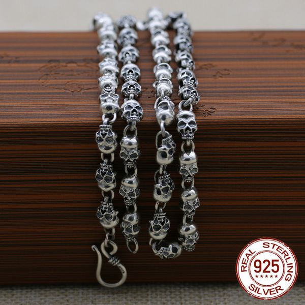 100% real 925 sterling silver accessories necklace 2020 new fashion thai silver men's chain handmade pure skull necklace
100% real 925 sterling silver accessories necklace 2020 new fashion thai silver men's chain handmade pure skull necklace