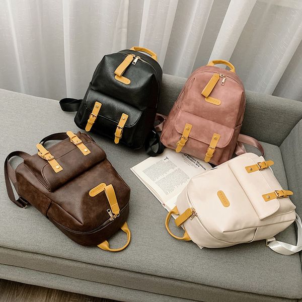 women backpack pu leather school bag for teenage girls bookbags female shoulder bag bolsos de mchila de mujer
women backpack pu leather school bag for teenage girls bookbags female shoulder bag bolsos de mchila de mujer