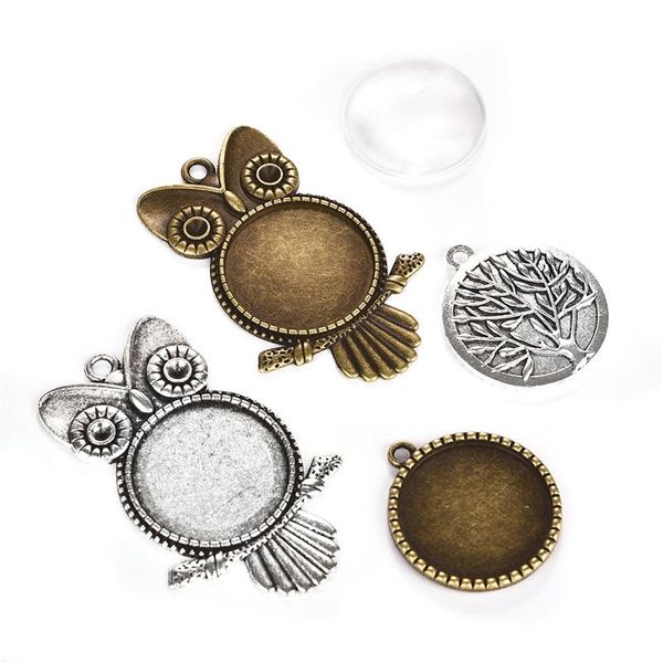 owl life tree charm pendant base setting blanks bezel tray with round 25mm glass cabochon cameo for diy jewelry making supplies
owl life tree charm pendant base setting blanks bezel tray with round 25mm glass cabochon cameo for diy jewelry making supplies