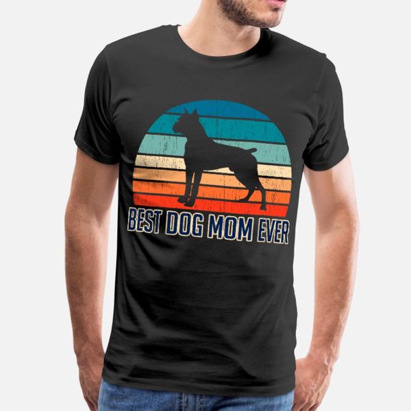 dog mom ever retro for certified dog lover t shirt men custom short sleeve crew neck trend fit casual spring pictures shirt