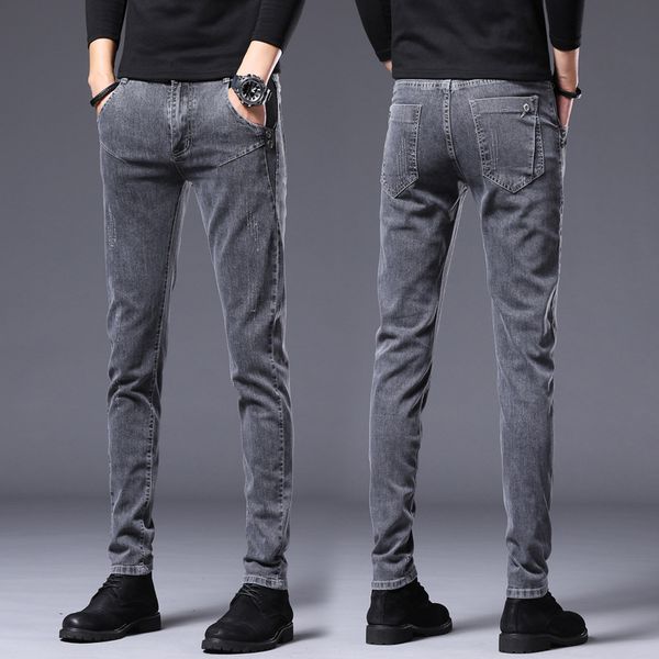 2020 dark gray (men's) stretch jeans youth new fashion slim fit pants denim trousers, Blue
2020 dark gray (men's) stretch jeans youth new fashion slim fit pants denim trousers, Blue