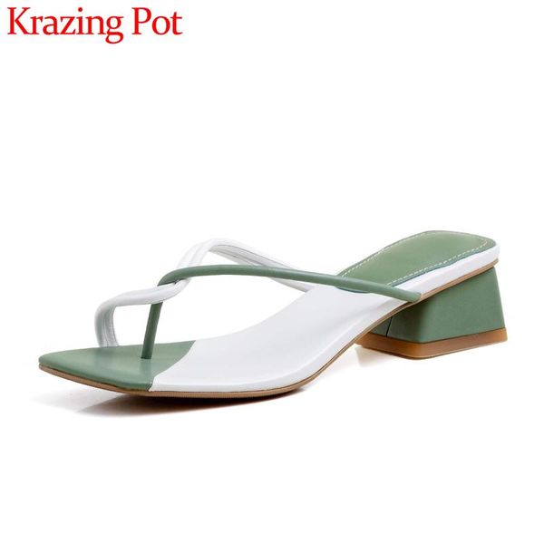 krazing pot new arrival microfiber flip-flop high heels women mules mixed colors beach vacation daily wear shoes sandals l09, Black
krazing pot new arrival microfiber flip-flop high heels women mules mixed colors beach vacation daily wear shoes sandals l09, Black