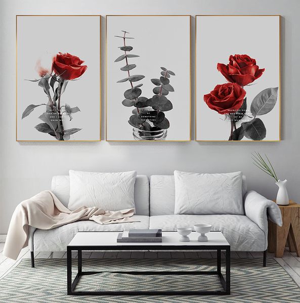 modern red rose flower eucalyptus leaves canvas painting wall nordic posters and prints decoration wall picture for living room
modern red rose flower eucalyptus leaves canvas painting wall nordic posters and prints decoration wall picture for living room