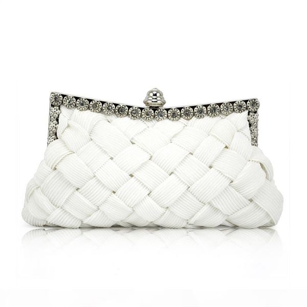 designer-fashion white satin bridal evening prom clutch handbag purse bling rhinestones decortaion party bag with metal chain #112472
designer-fashion white satin bridal evening prom clutch handbag purse bling rhinestones decortaion party bag with metal chain #112472
