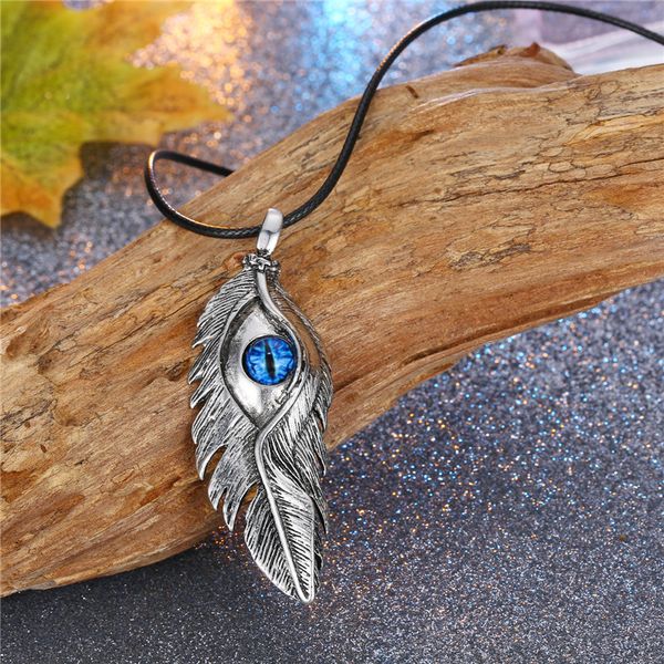 1pc vintage gothic evil eye big feather necklace for men women punk hiphop leaf pendant choker men necklace turkey jewelry, Silver
1pc vintage gothic evil eye big feather necklace for men women punk hiphop leaf pendant choker men necklace turkey jewelry, Silver