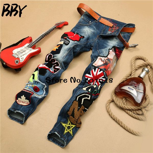 men's jeans big size 30-38 embroider printed men fashion male unique cotton for cool boy casual debris printing pants hombrer426, Blue
men's jeans big size 30-38 embroider printed men fashion male unique cotton for cool boy casual debris printing pants hombrer426, Blue