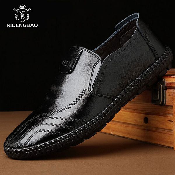 business leather men shoes casual comfortable slip on loafers male breathable soft driving shoes man lightweight mocassin homme, Black
business leather men shoes casual comfortable slip on loafers male breathable soft driving shoes man lightweight mocassin homme, Black