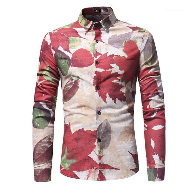 mens long sleeve shirts fashion slim single breasted mens shirts casual males clothing maple leaf print, White;black
mens long sleeve shirts fashion slim single breasted mens shirts casual males clothing maple leaf print, White;black