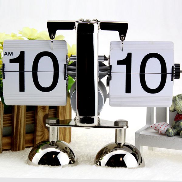 rantion table clock small scale retro flip over desk clocks stainless steel flip internal gear operated quartz clock
rantion table clock small scale retro flip over desk clocks stainless steel flip internal gear operated quartz clock