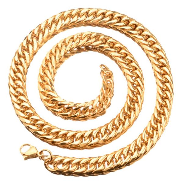 chains 11mm 1pcs christmas gift trendy jewelry stainless steel gold tone cuban curb link chain mens womens necklace or bracelet 7-40", Silver
chains 11mm 1pcs christmas gift trendy jewelry stainless steel gold tone cuban curb link chain mens womens necklace or bracelet 7-40", Silver