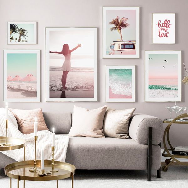 pink beach sea waves car girl seascape wall art canvas painting nordic posters and prints wall pictures for living room decor
pink beach sea waves car girl seascape wall art canvas painting nordic posters and prints wall pictures for living room decor