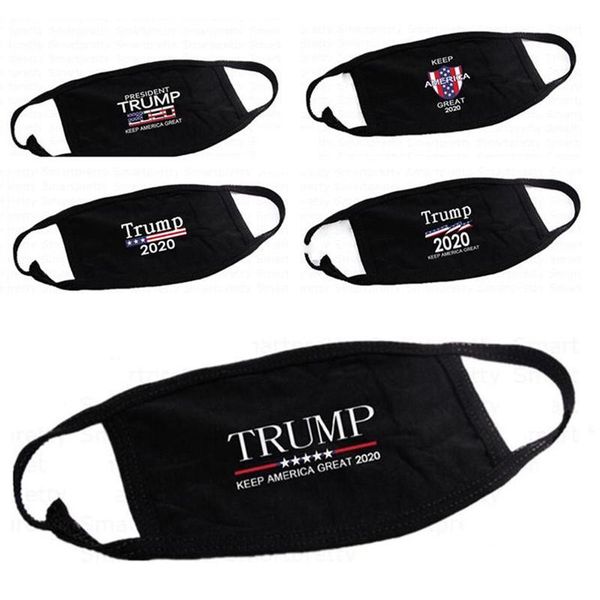 

Trump Cotton Face Masks Black Cycling Anti -Dust Woman Men Unisex Designer Masks Fashion Printed Black Washable Face Mask 5 Styles FY9122