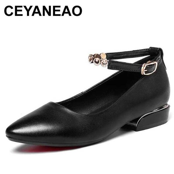 ceyaneao shoes woman pointed cowhide foam shoes 2020 spring fashionable leisure women low heel wild tide, Black 
ceyaneao shoes woman pointed cowhide foam shoes 2020 spring fashionable leisure women low heel wild tide, Black