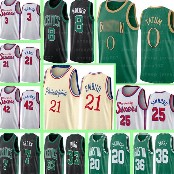 jayson 0 tatum retro larry 33 bird joel 21 embiid boston celtics 20 ben 25 simmons kemba 8 walker basketball jerseys, Black;red
jayson 0 tatum retro larry 33 bird joel 21 embiid boston celtics 20 ben 25 simmons kemba 8 walker basketball jerseys, Black;red