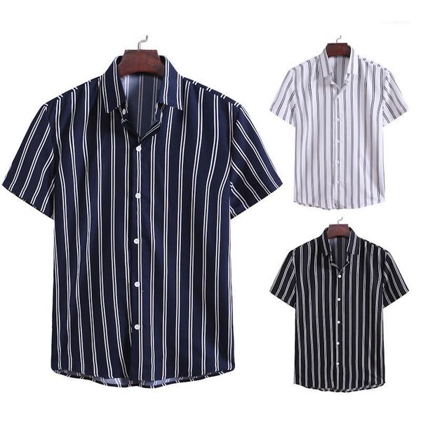 shirts short sleeve turndown collar casual shirts striped print mens designer shirts fashion natural color mens, White;black
shirts short sleeve turndown collar casual shirts striped print mens designer shirts fashion natural color mens, White;black