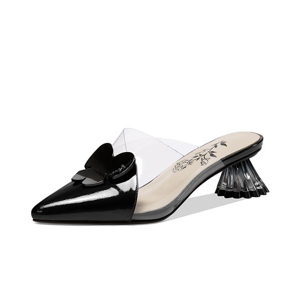classic strange style women slippers 2020 summer poined toe genuine leather high heels slip on shallow shoes size 41 42 43, Black
classic strange style women slippers 2020 summer poined toe genuine leather high heels slip on shallow shoes size 41 42 43, Black