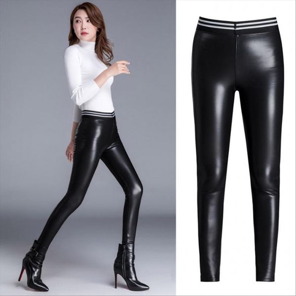 womens pu leather pants high elastic waist leggings not crack slim leather leggings fleece trousers women fashion 202001, Black
womens pu leather pants high elastic waist leggings not crack slim leather leggings fleece trousers women fashion 202001, Black