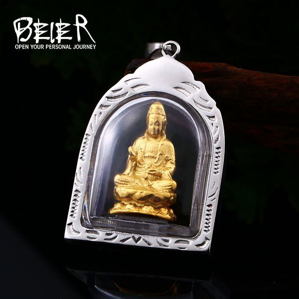 beier new stainless steel part plated-gold buddhism bring lucky necklace pendant china 2 style man women jewelry lhp108, Silver 
beier new stainless steel part plated-gold buddhism bring lucky necklace pendant china 2 style man women jewelry lhp108, Silver