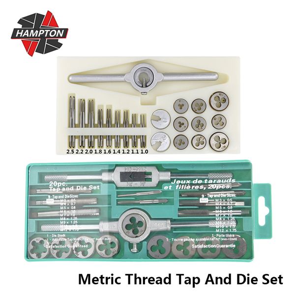 hampton 20pcs/31pcs metric thread tap and die set alloy steel screw tap drill bit m1.0-m12 plug taps wrench dies hand tools
hampton 20pcs/31pcs metric thread tap and die set alloy steel screw tap drill bit m1.0-m12 plug taps wrench dies hand tools