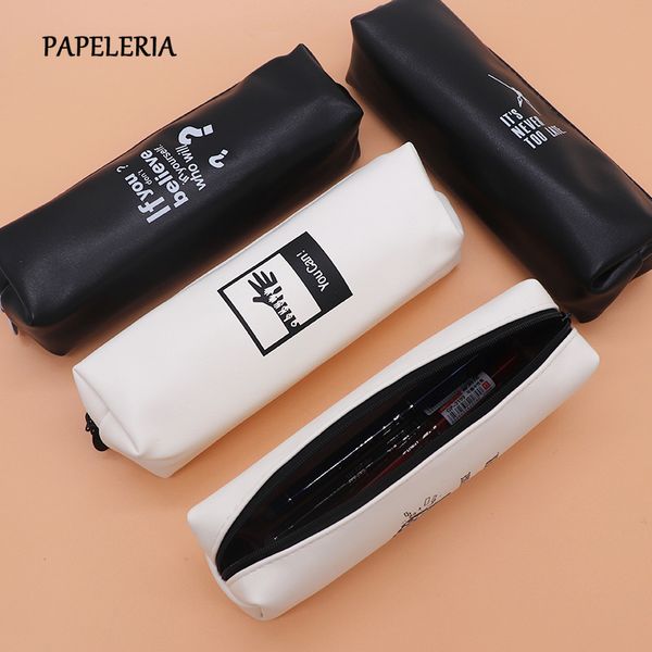 concise black pencil case school cute leather pencil bag school supply stationery gift for girl small pencill box pencilcase
concise black pencil case school cute leather pencil bag school supply stationery gift for girl small pencill box pencilcase