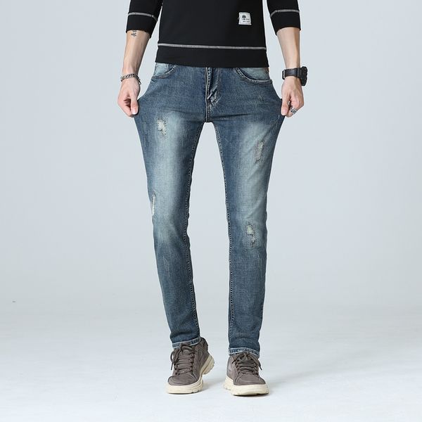 men's jeans ripped men retro blue high street style male elasticity slim fit frayed casual mens pants trousers biker jean,m004
men's jeans ripped men retro blue high street style male elasticity slim fit frayed casual mens pants trousers biker jean,m004